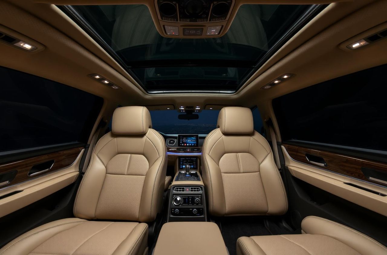 Exceed VX 2026 — rear captain seats in beige nappa leather